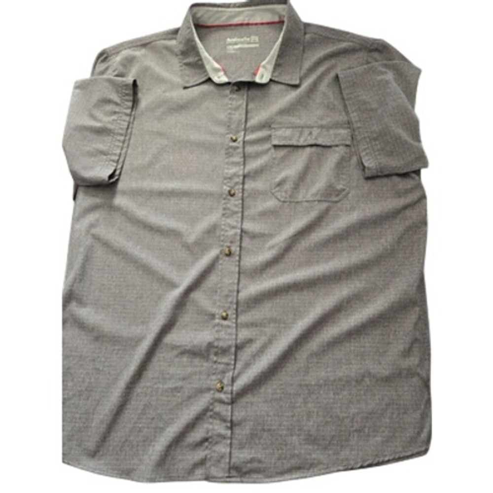 Avalanche Outdoor Supply Company Men's Short Sleeve Button Up Shirt Gray XXL